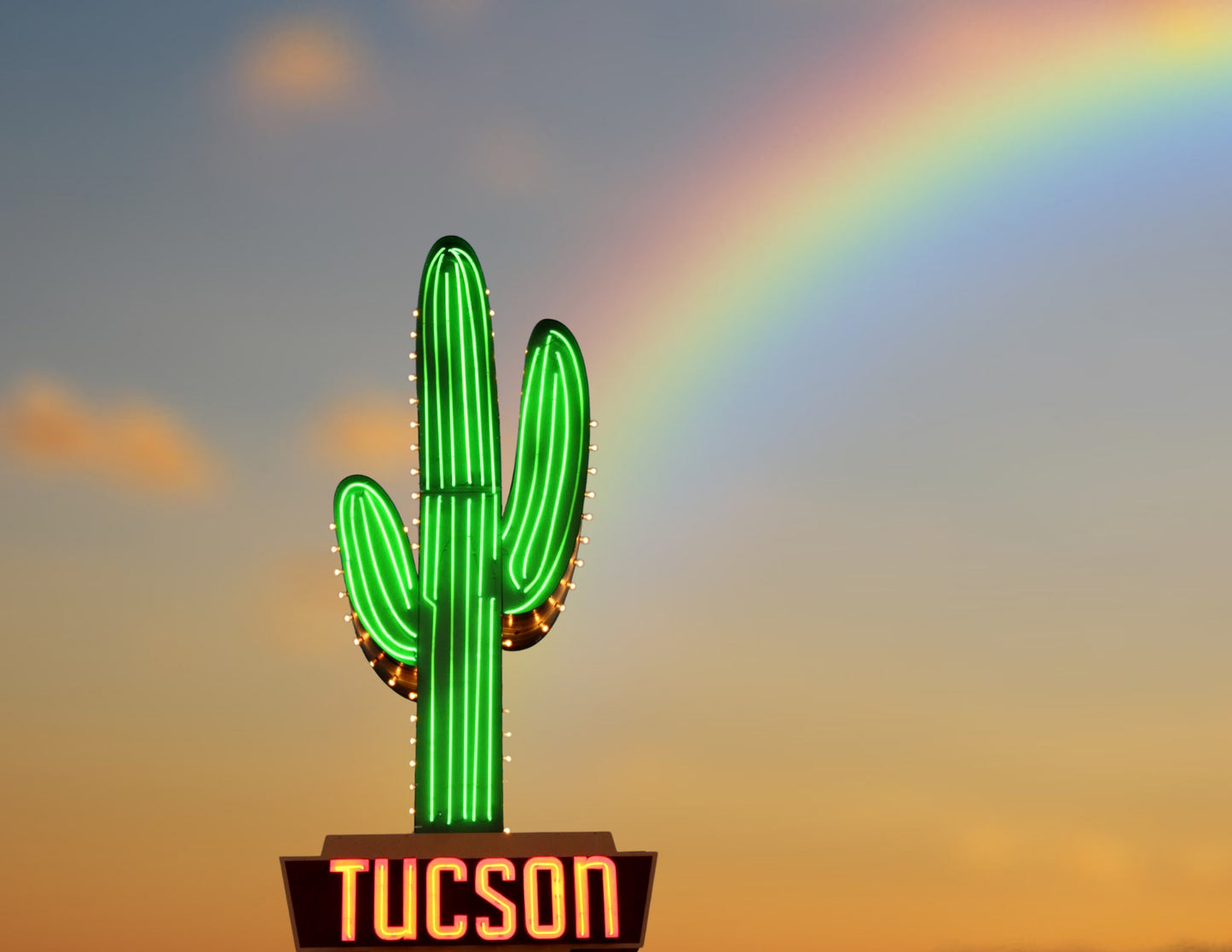 Greetings from Tucson Rainbow (Postcard)